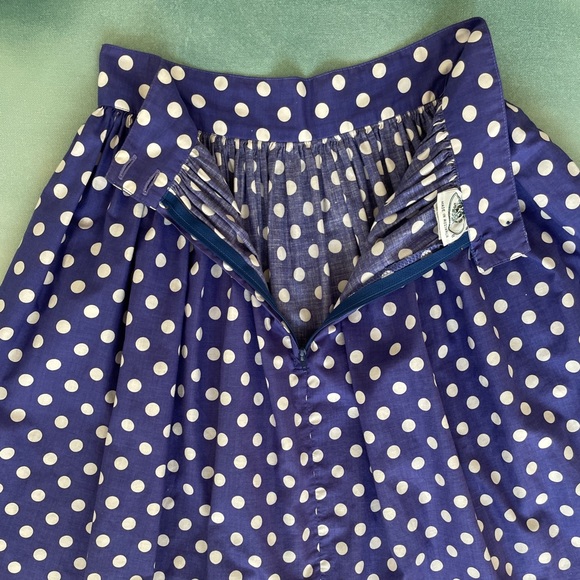 Vintage Laura Ashley Polka Dot Cotton Skirt - Picture 5 of 11